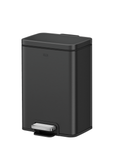 EKO Madison Step Can With Liner - 12L / 3.2 Gal,Matte Black