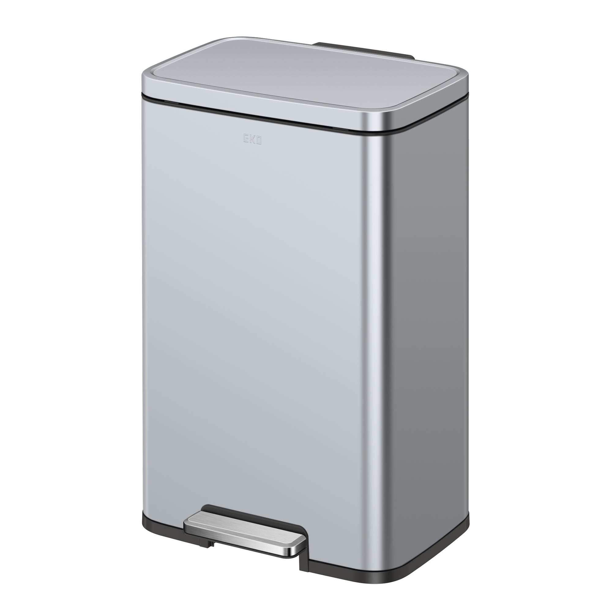 Madison Matte Grey Stainless Steel 50 Liter/13.2 Gallon Step Trash Can