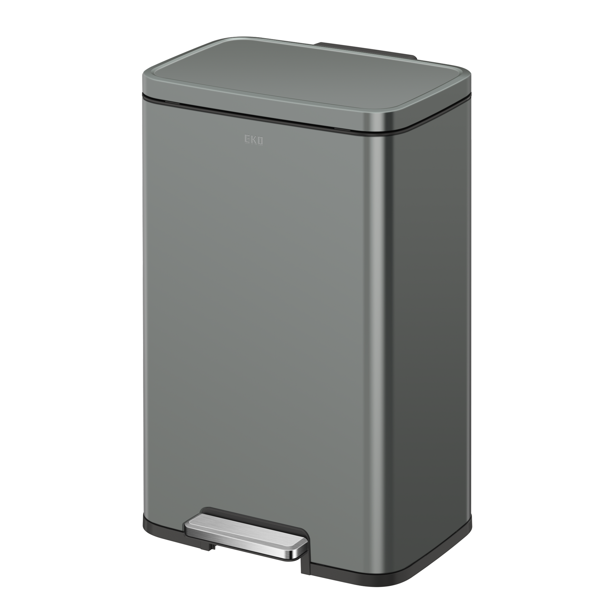 Madison Nardo Grey Stainless Steel 50 Liter/13.2 Gallon Step Trash Can