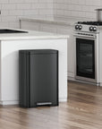 EKO Madison Step Can with Liner – 50L / 13.2 Gal – Matte Black – Kitchen