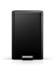 Maxwell Step On Foot Pedal Trash Can, 13.2 Gallon/50L Matte Black Steel