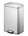 EKO Maxwell Step On Foot Pedal Trash Can, 13.2 Gallon/50L Stainless Steel Finish