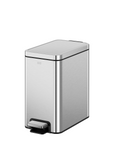 EKO Stella 6 L/1.6 Gal Small Bathroom Step Trash Can - Stainless Steel