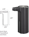 EKO Aroma Smart Liquid Soap Dispenser - Dark Gray – Dimensions