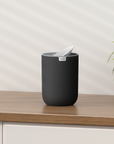 Fandy Table Bin with Swing-Top Lid - Black 2.2L / 0.58 Gal