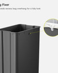 X-Wing 50L / 13.2 Gallon Slim Step Trash Can with Dual Wing Lid