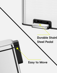 Maxwell Dual Compartment 20L+25L Step Trash Can-Stainless Steel