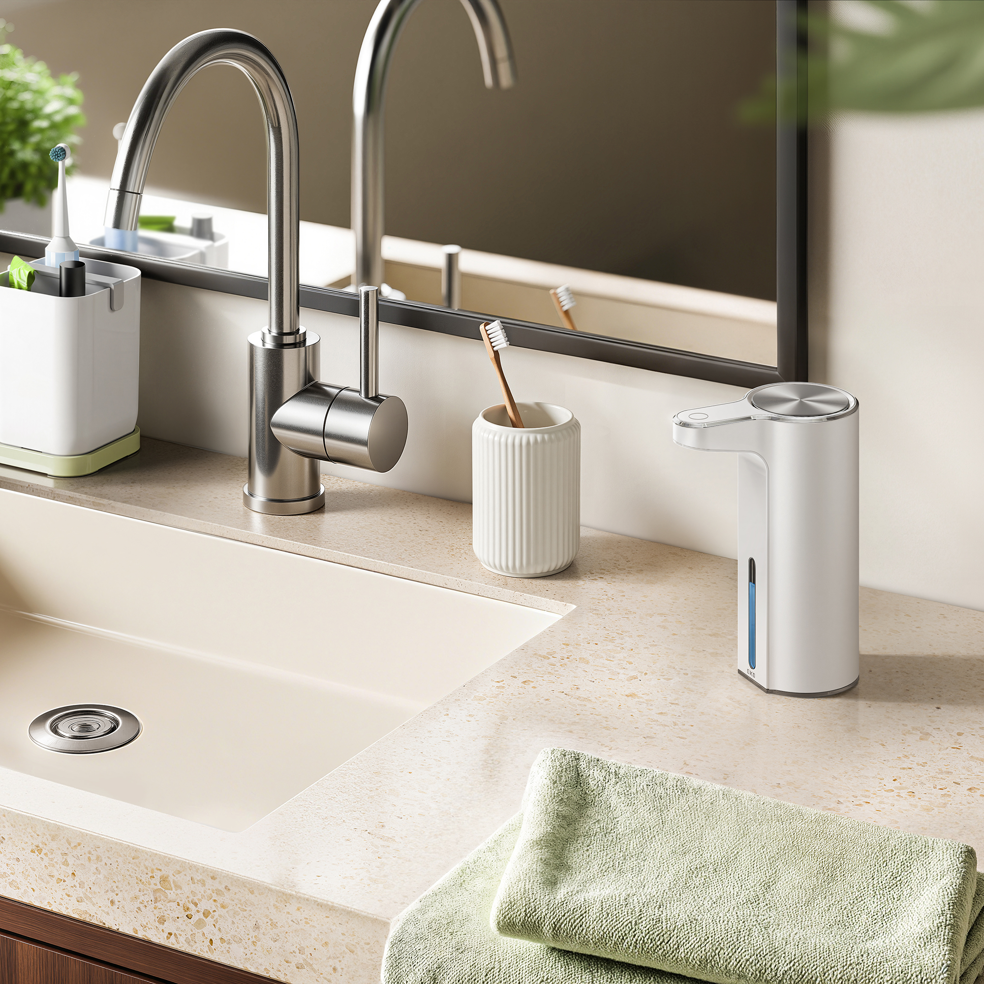 Aroma Smart Liquid Soap Dispenser - White – Home by EKO Aroma Smart Liquid Soap Dispenser - White – Home by EKO