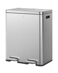 Edison Dual Kitchen Trash Can 8+8 Gallons with Dual Removable Inner Liners