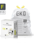 Code F - 13 Gallon Easy-Dispense Roll Trash Bag - 110 Count (50L)