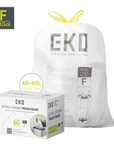 Code F - 13 Gallon Easy-Dispense Roll Trash Bag - 60 Count (50L)