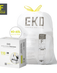 Code F - 13 Gallon Easy-Dispense Roll Trash Bag - 110 Count (50L)