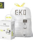 Code G - 21 Gallon Easy-Dispense Roll Trash Bag - 110 Count (80L)