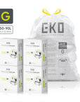 Code G - 21 Gallon Easy-Dispense Roll Trash Bag - 440 Count