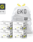 EKO 50-90L trash bags and boxes.