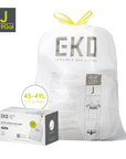 Code J - 12.9 Gallon (45-49L) Easy-Dispense Roll Trash Bag - 60 Count