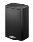 Maxwell Step On Foot Pedal Trash Can, 13.2 Gallon/50L Matte Black Steel