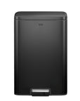 Maxwell Step On Foot Pedal Trash Can, 13.2 Gallon/50L Matte Black Steel