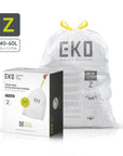 Code Z - 12.5 Gallon Easy-Dispense Roll Trash Bag - 110 Count (40-60L)