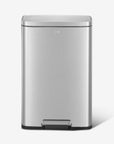 EKO Madison Step Can with Liner – 50Liter / 13.2 Gallon – Brushed Stainless Steel