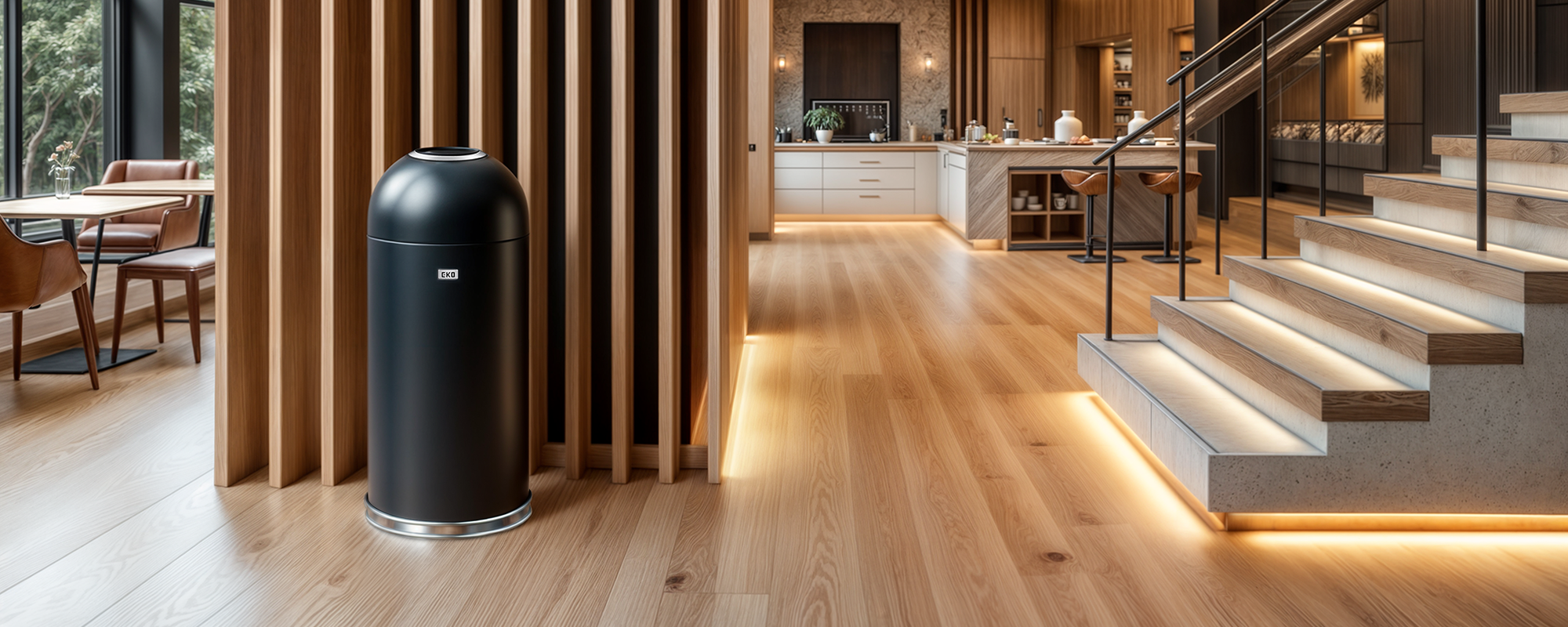 Matte Black Trash Can – Home by EKO Matte Black Trash Can – Home by EKO
