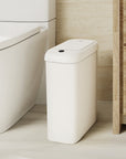 Morandi Slim Bathroom Trash Can - 10L /2.6 Gallon - White