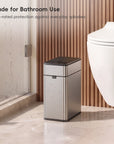 Phantom Pro 10 L / 2.6 Gal Dual Wing Lid Sensor Bin Matte Stainless Steel