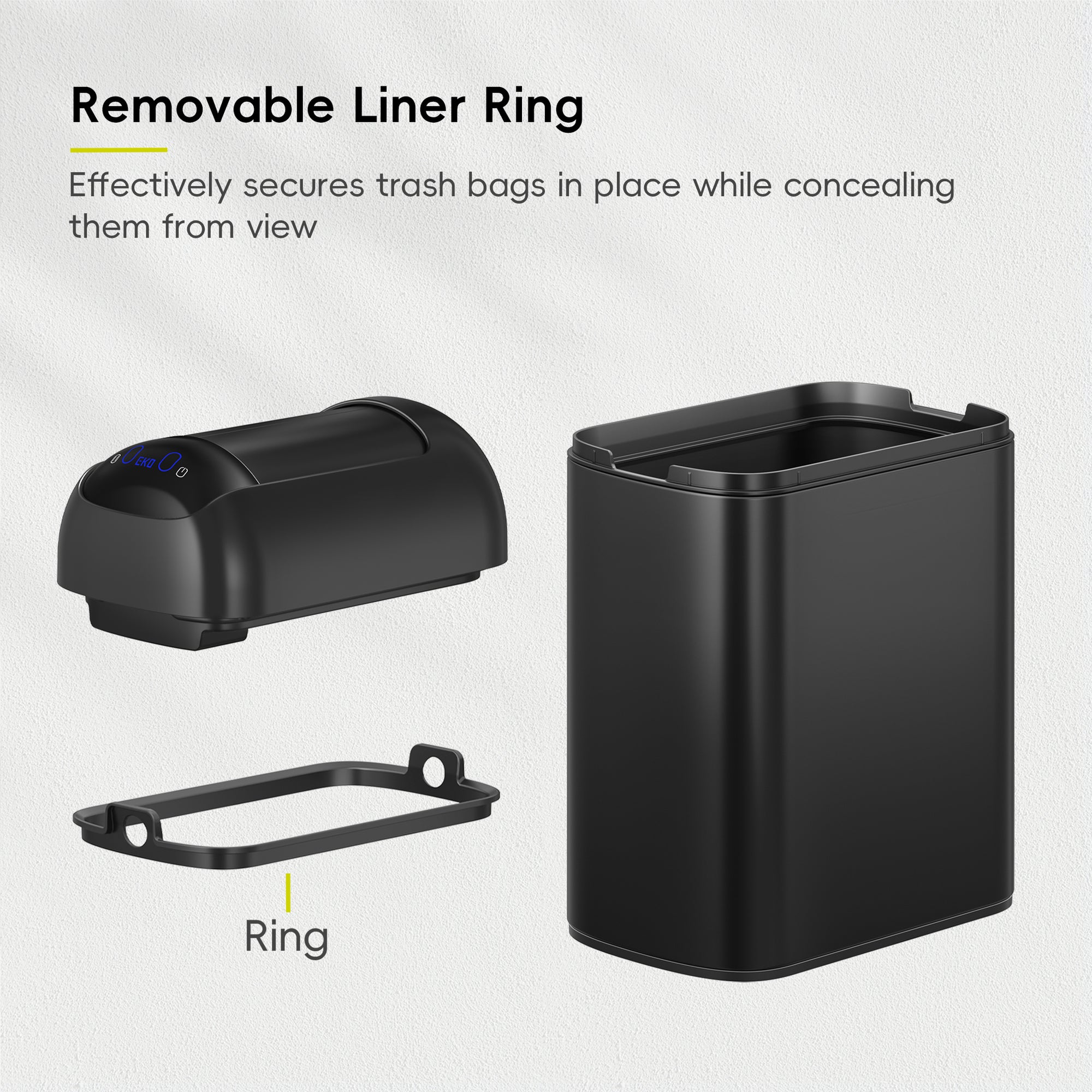 Astro  10L / 2.6 Gallon Slim Sensor Trash Can with Soft-Close Butterfly Lid