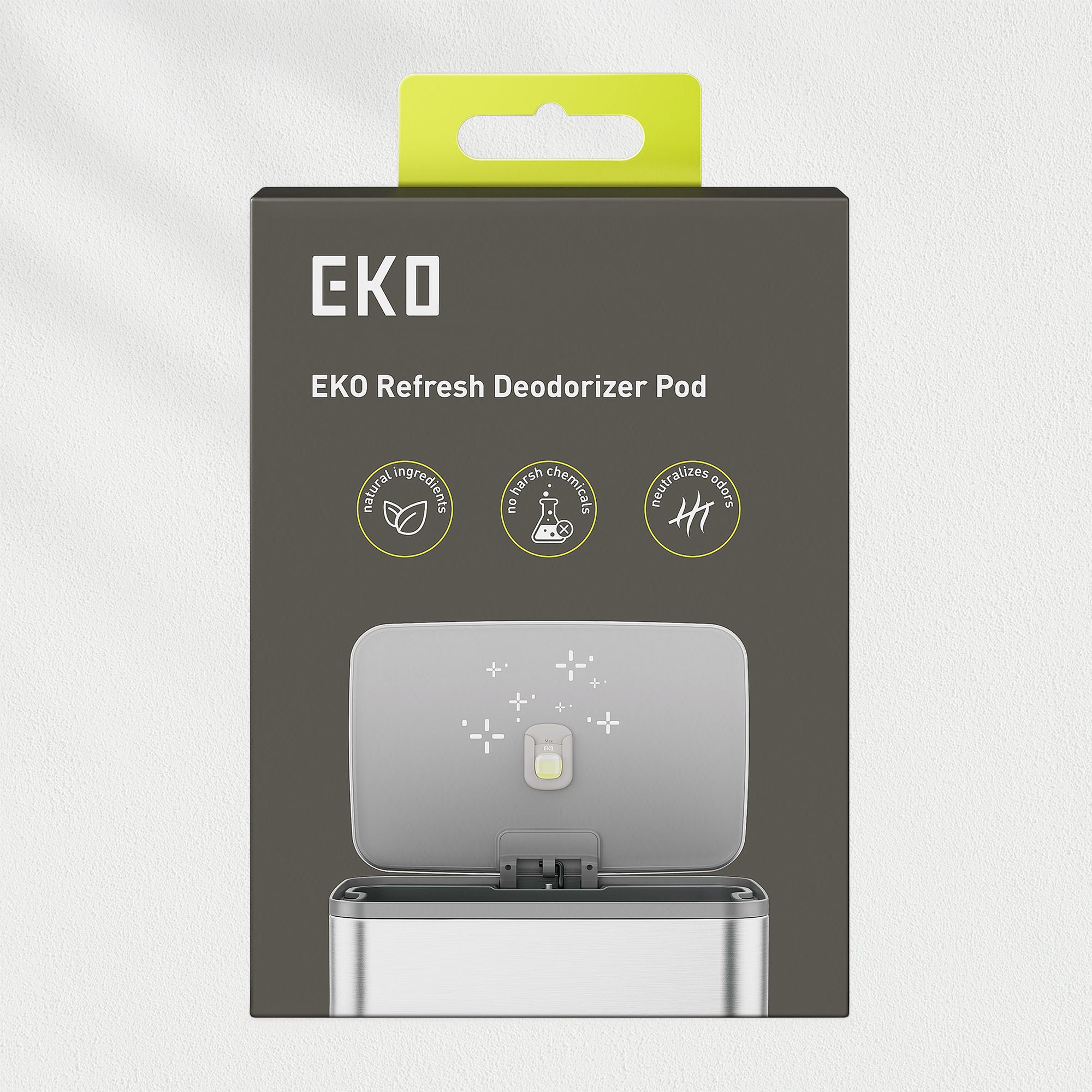 Deodorizer Pod Kit with Refillable Holder, 1 Pod + 1 Holder, Plant-Based Odor Eliminator for Trash Can