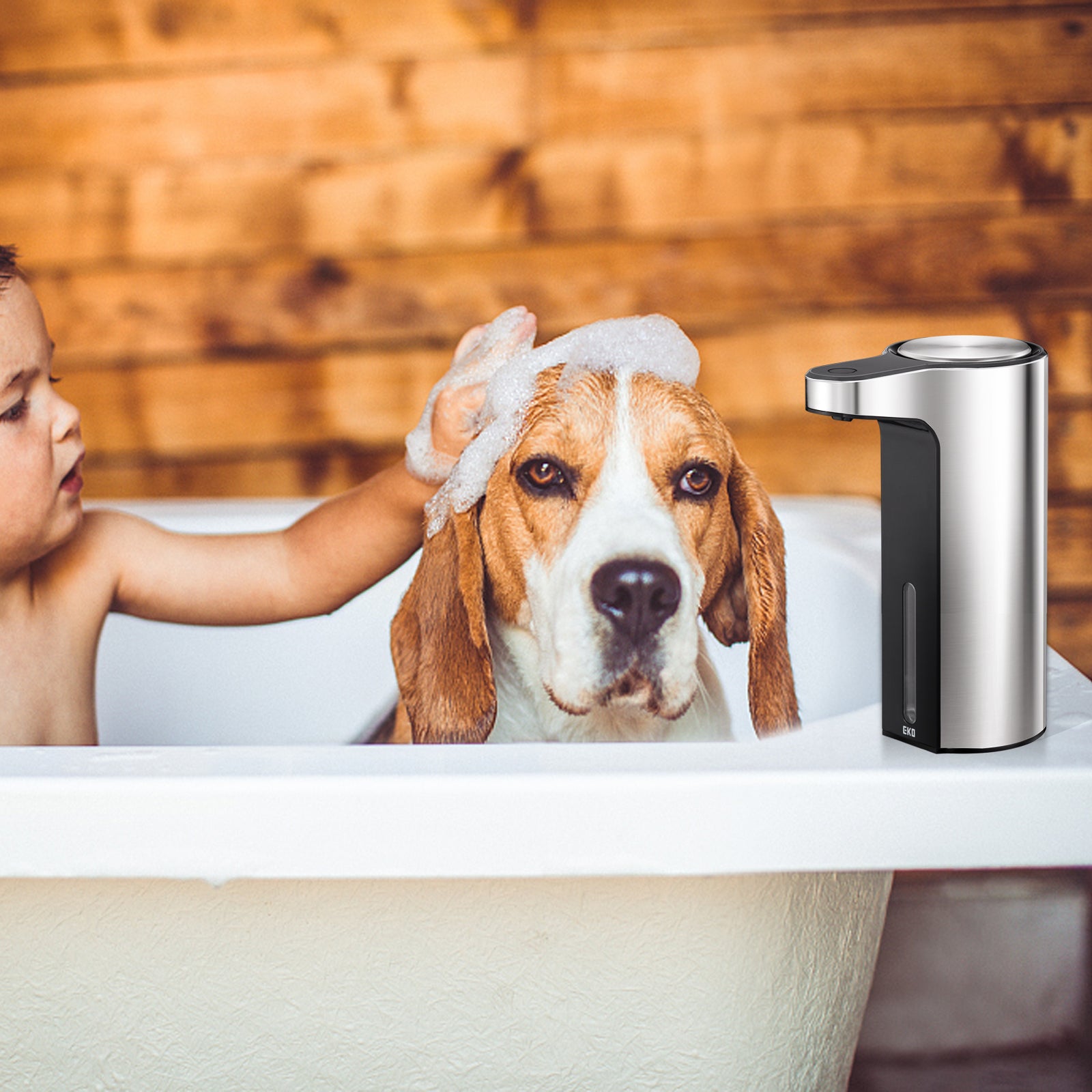 アロマグッズ active Water economy Aroma Smart Liquid Soap Dispenser - Stainless Steel – Home by EKO