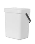 Puro Compost Bin with Lid - White 5L / 1.32 Gal