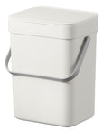 Puro II Compost Bin with Swing Lid - White 5L / 1.32 Gal
