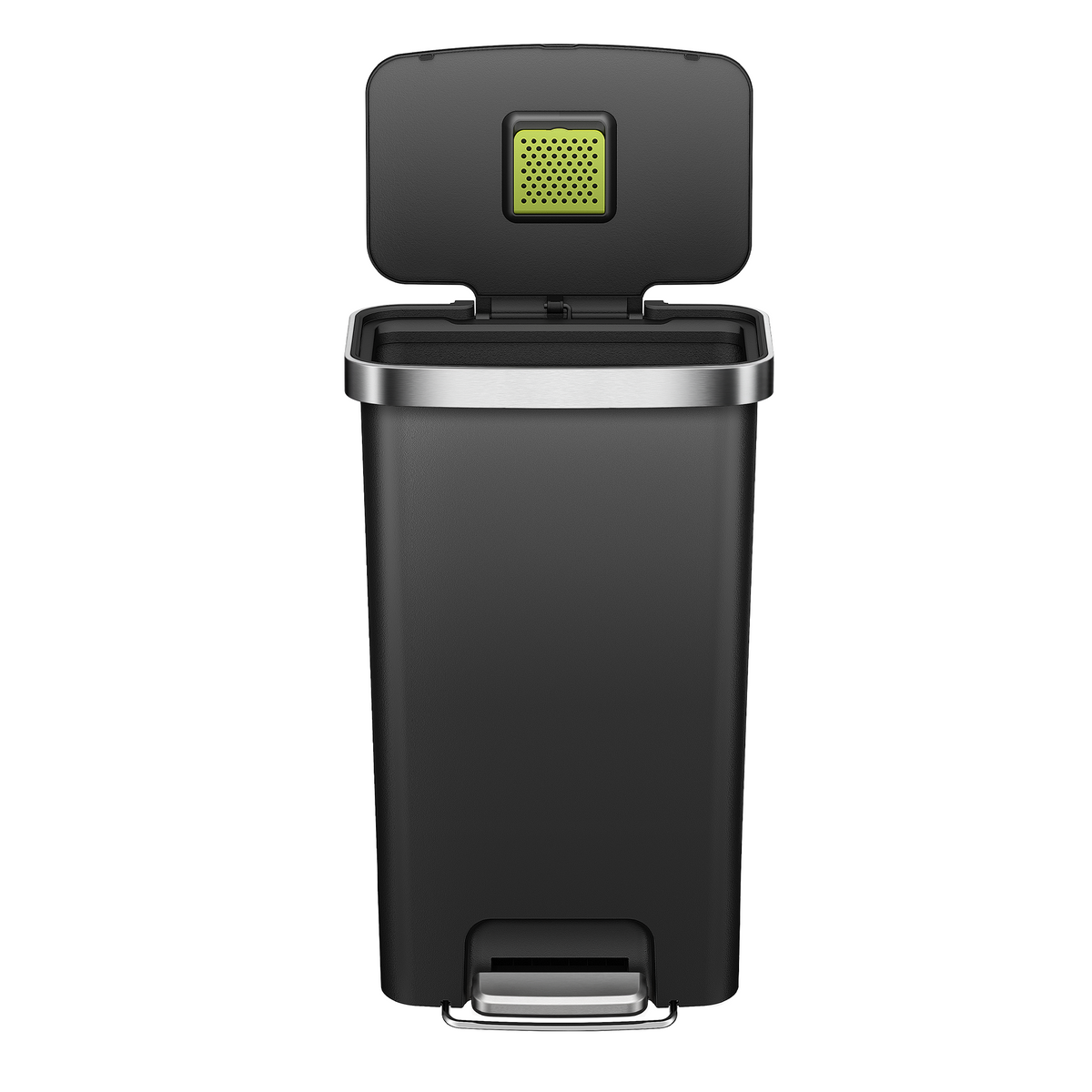 EKO HANA 45L/ 11.9 Gallon Plastic Resin Step Kitchen Trash Can-Black