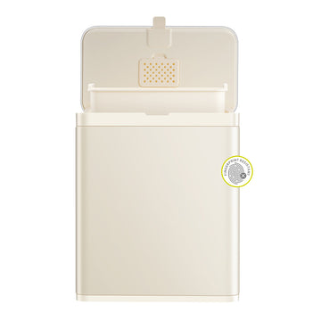 Deluxe Puro Compost Bin with Liner - 7L / 1.85 Gal (Stainless & Cream)