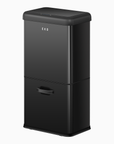 Vintage Dual Compartment 32L + 18L Motion Sensor Trash Can-Matte Black