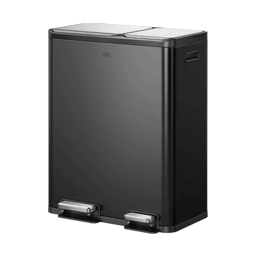 EcoCasa Dual Compartment Step Recycling Can, 30+20 L