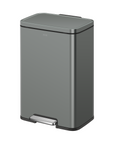 Madison Nardo Grey Stainless Steel 50 Liter/13.2 Gallon Step Trash Can