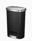 Hana Select 13.2 Gallon / 50L Plastic Resin Step Kitchen Trash Can-Black