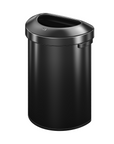 Urban Semi-Round Open Top Can Commercial Grade – 80L / 21 Gal-Matte Black