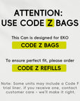 Mirage-X Sensor Can with Liner – 47Liter / 12.4 Gallon - Stainless Steel