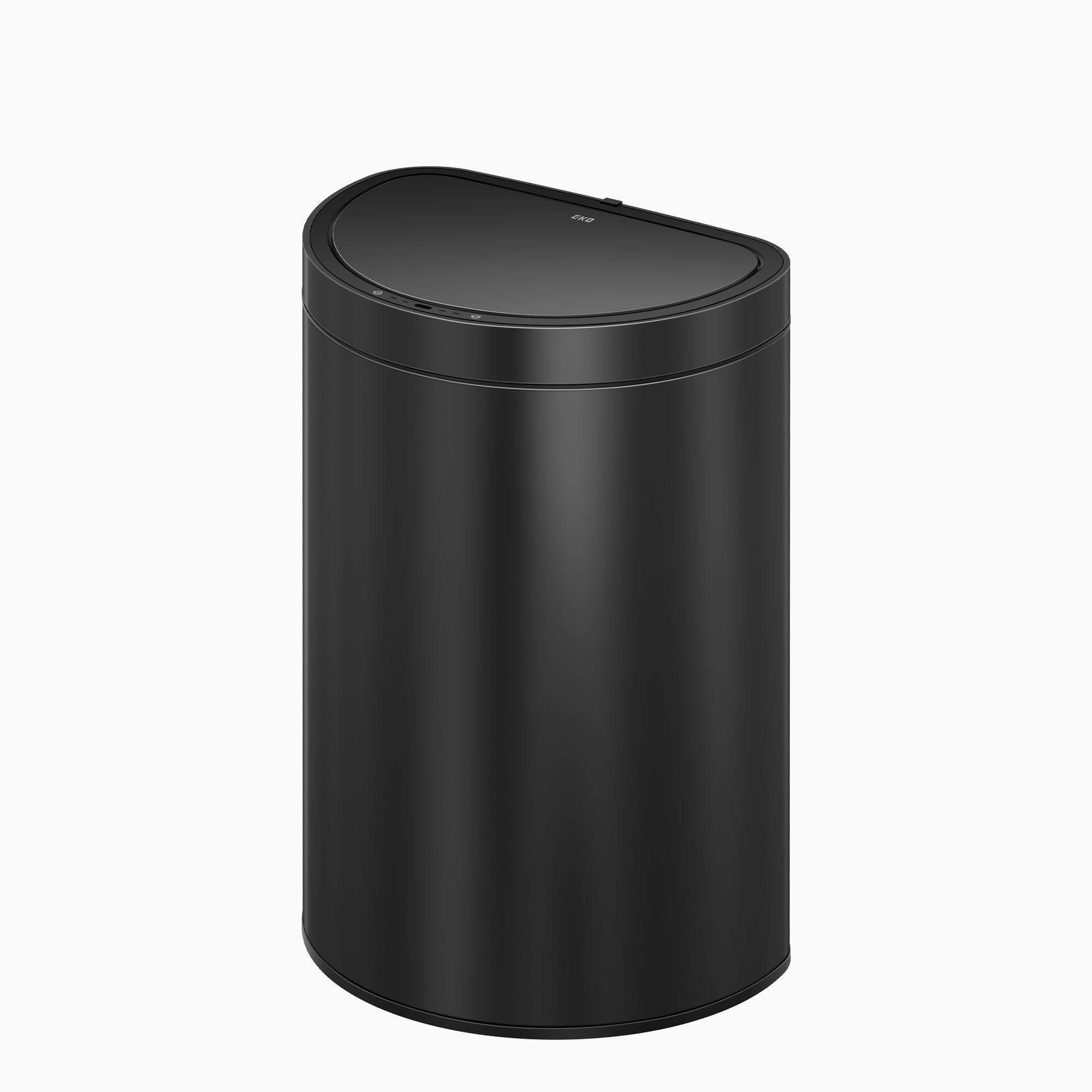 Mirage Semi-Round Motion Sensor Trash Can, 47 Liter / 12.4 Gallon, Matte Black