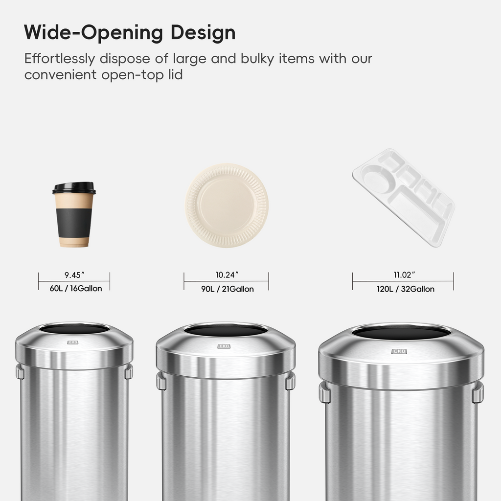 Urban Round Open Top Trash Can