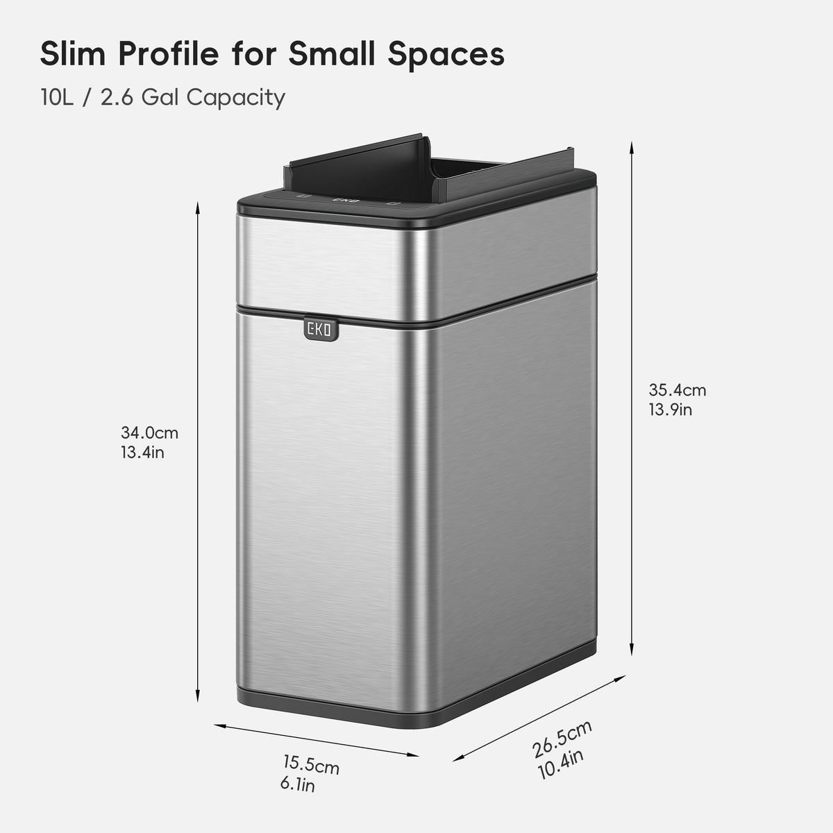 Phantom Pro Motion Sensor Bin with Dual Wing Lid