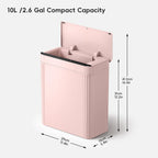 Brio Compact Motion Sensor Trash Can, 10 L