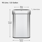 Urban Slim Open Top Trash Can