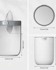 Fandy Table Bin with Swing-Top Lid - White 2.2L / 0.58 Gal