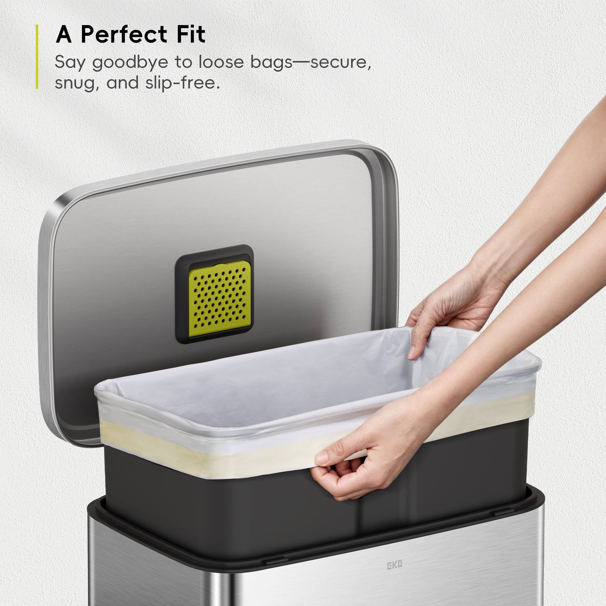 Code F - 13 Gallon Easy-Dispense Roll Trash Bag - 110 Count (50L