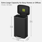Hudson Step Trash Can with Bag Compartment