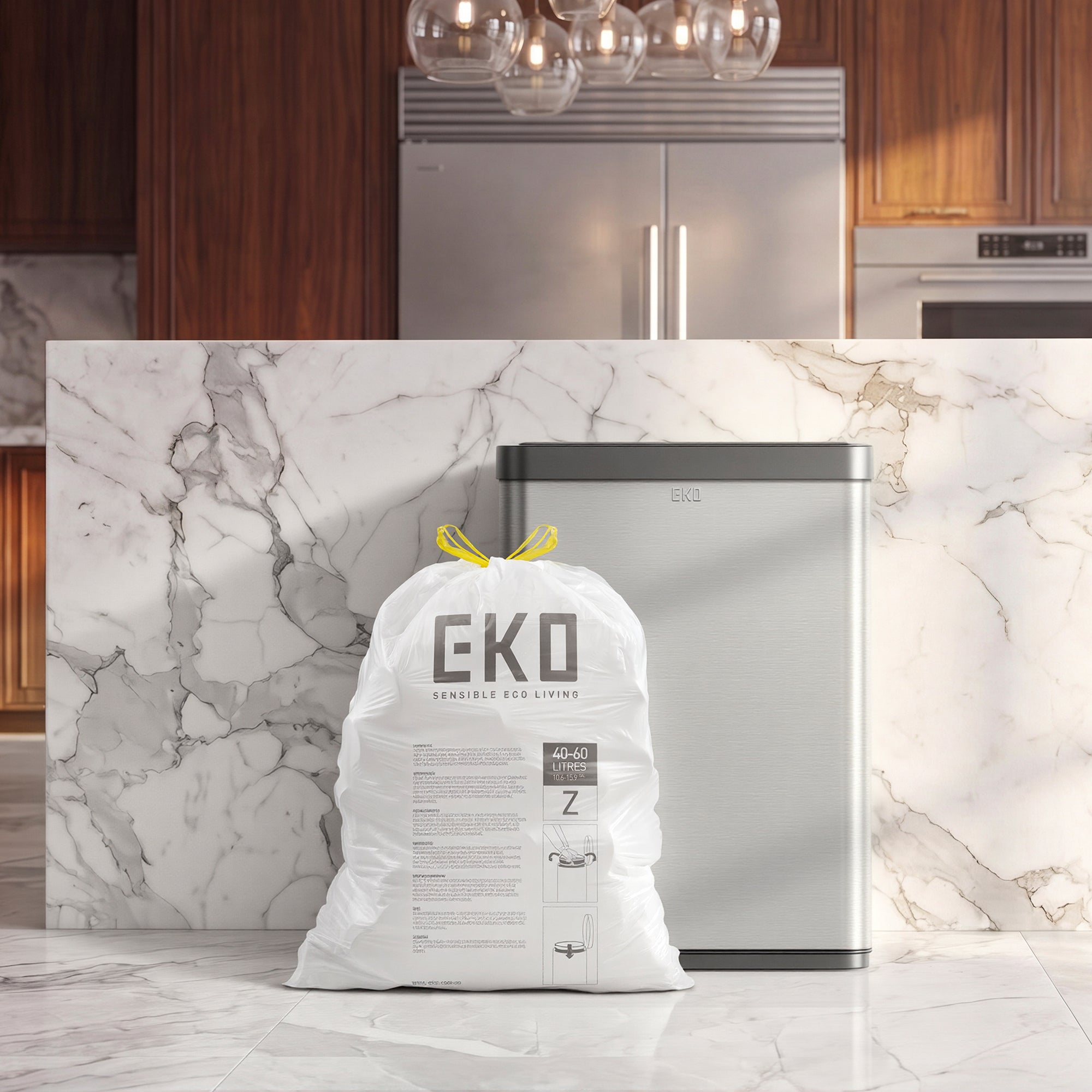 Code Z - 12.5 Gallon  Easy-Dispense Roll Trash Bag - 440 Count