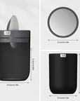 Fandy Table Bin with Swing-Top Lid - Black 2.2L / 0.58 Gal